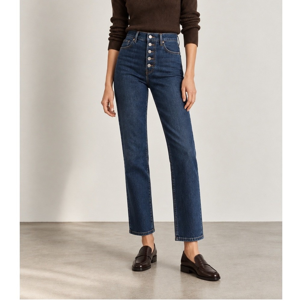 Joseph Den High Rise Straight Jeans Women's 28 Medium Wash Heritage Denim